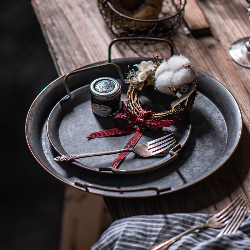 European retro metal plate with handles - MRSLM