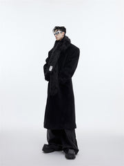 plush thickened overcoat with scarf, view 5 - MRSLM