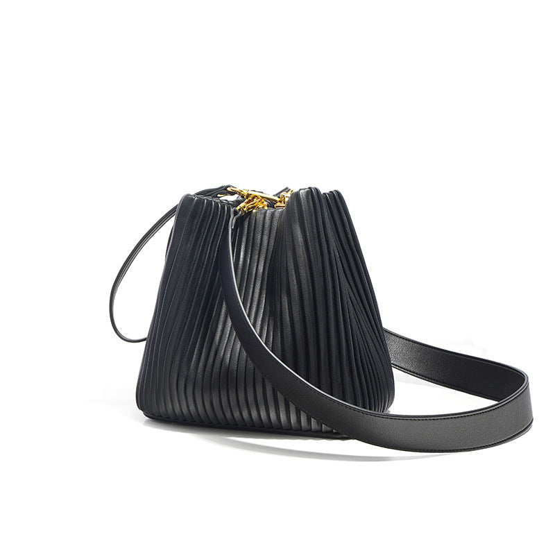 ruched bucket bag, view 15 - MRSLM