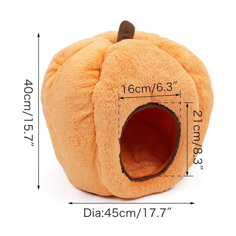 Pumpkin-shaped winter pet bed, view 8 - MRSLM