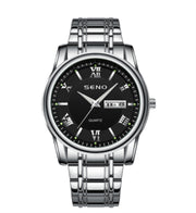 men's dual calendar quartz watch, view 4 - MRSLM