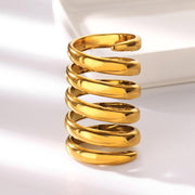 multi-layer twist stainless steel ring, view 6 - MRSLM