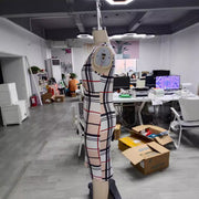 long sleeve printed dress, view 3 - MRSLM