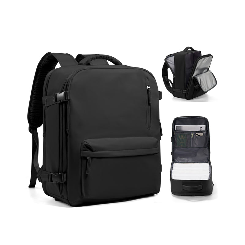 stylish nylon travel backpack, view 4 - MRSLM