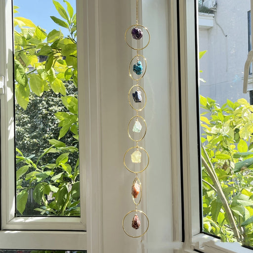 Rough crystal sun catcher wind chime - MRSLM