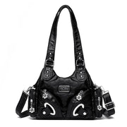 soft leather crossbody tote bag, view 5 - MRSLM