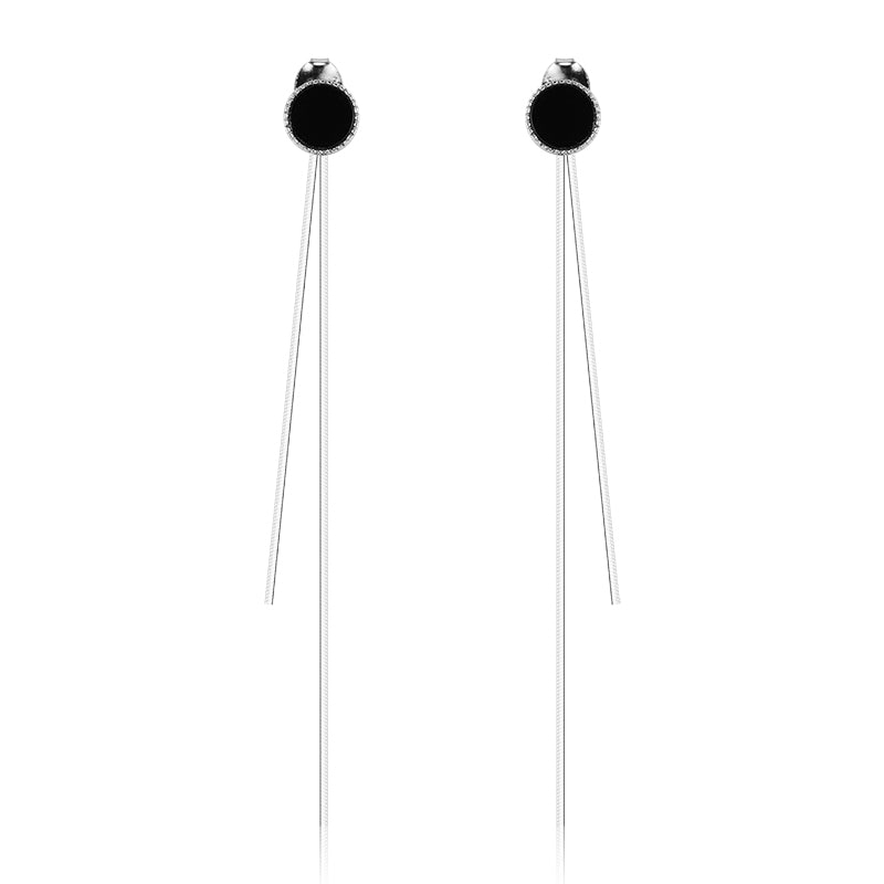 women's sterling silver tassel earrings, view 7 - MRSLM