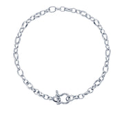 hip-hop titanium steel U-lock chain necklace, view 4 - MRSLM