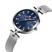 ladies rhinestone mesh strap quartz watch, view 8 - MRSLM
