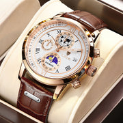 men's moon phase quartz watch, view 6 - MRSLM