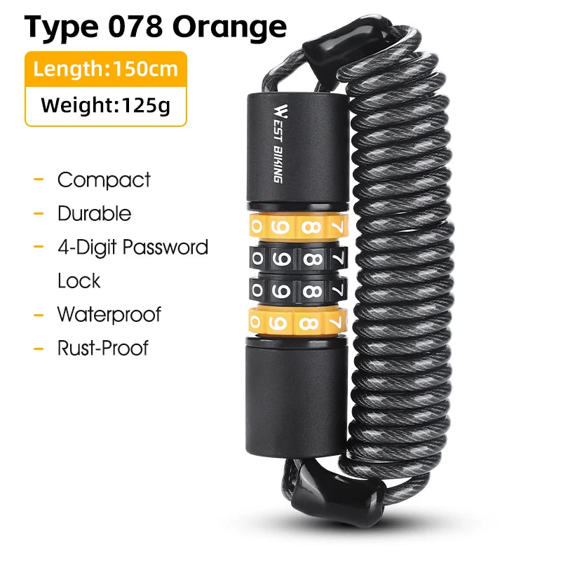 portable bicycle and helmet combination lock, view 3 - MRSLM