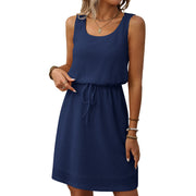 square collar vest dress with lining, view 8 - MRSLM