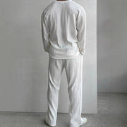 men's button shirt and trousers set, view 2 - MRSLM