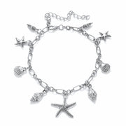 bohemian starfish anklet, view 2 - MRSLM