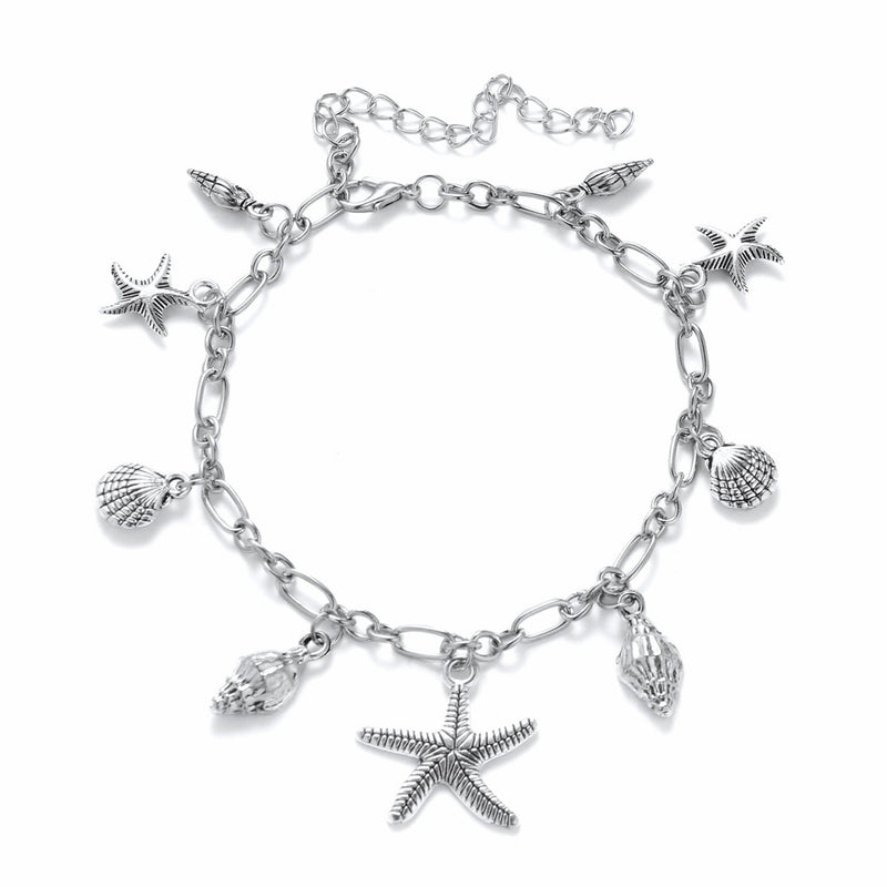 bohemian starfish anklet, view 2 - MRSLM