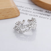 s925 silver beads chain geometric ring, view 4 - MRSLM