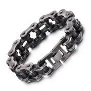 men's titanium steel bicycle chain bracelet, view 2 - MRSLM