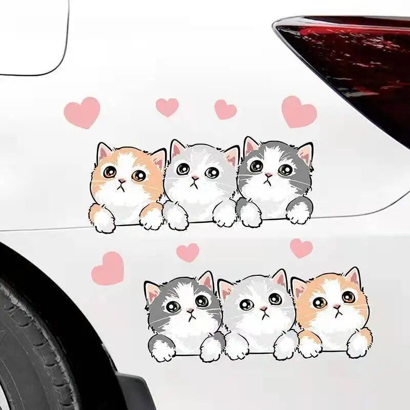 Cute cartoon cat car stickers, view 9 - MRSLM