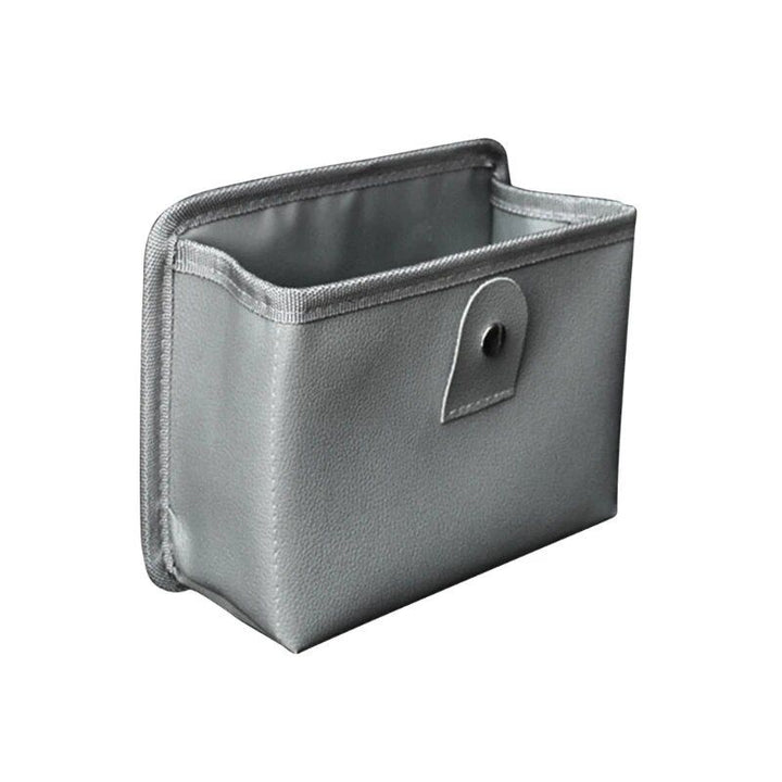 Luxury Leather Car Trash Bag with Organizer