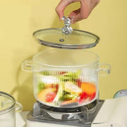 Large glass soup bowl with lid, view 5 - MRSLM