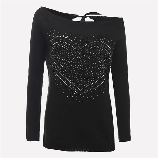 women's knitted pullover sweater, view 8 - MRSLM