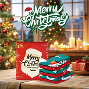 6 pairs Christmas socks gift box with greeting cards, view 5 - MRSLM