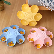 6-in-1 flower shape pet bowl, view 2 - MRSLM