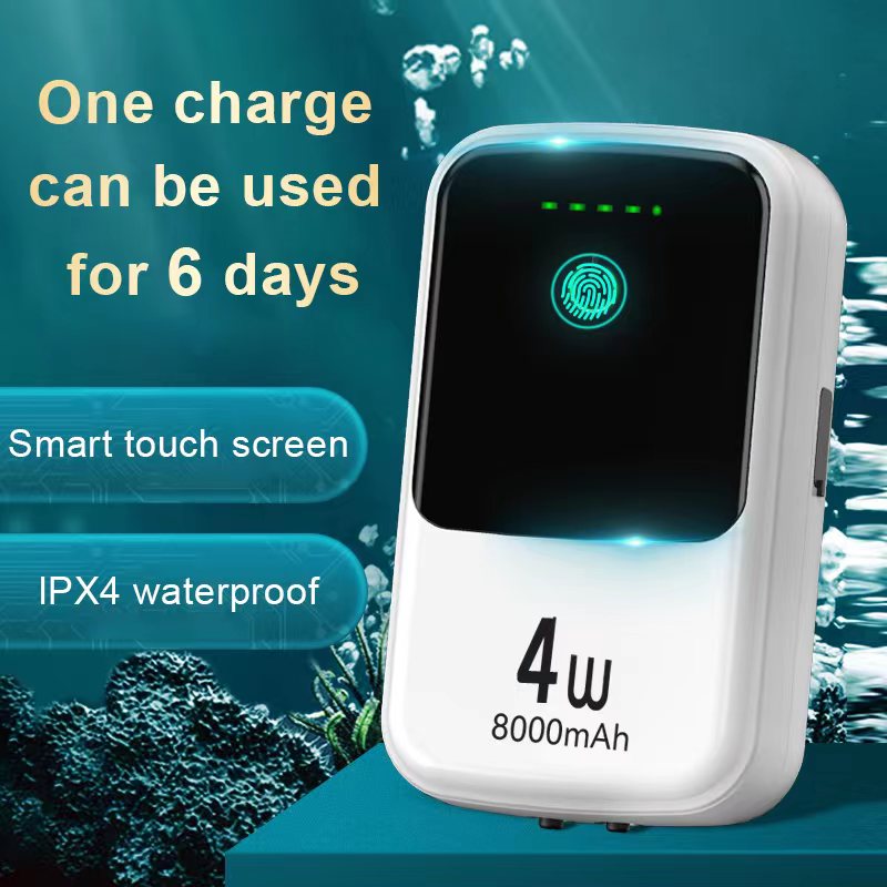 ultra-quiet usb rechargeable aquarium oxygen pump, view 12 - MRSLM