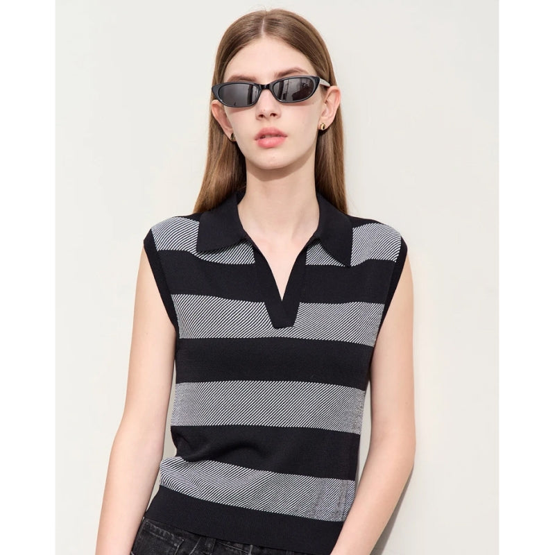 sleeveless knit sweater, view 4 - MRSLM