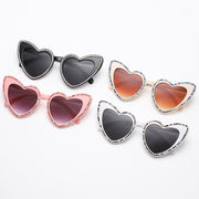 heart-shaped rhinestone sunglasses, view 14 - MRSLM