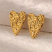 irregular heart stud earrings, view 7 - MRSLM