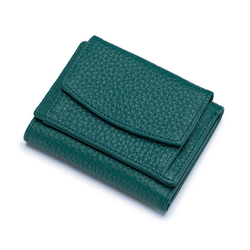 leather mini short wallet for women, view 9 - MRSLM