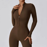 women's long sleeve yoga jumpsuit, view 24 - MRSLM