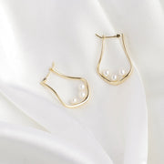 freshwater pearl earrings 925 silver, view 2 - MRSLM