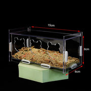 acrylic bird feeder with cuttlebone holder, view 3 - MRSLM