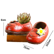 ceramic boot vase for succulents, view 12 - MRSLM