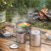 titanium camping cookware set - MRSLM