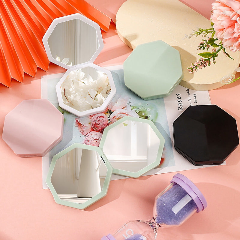 double-sided mini hexagon makeup mirror, view 9 - MRSLM