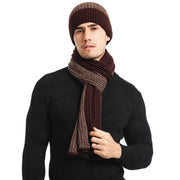 Men's knit hat, scarf and gloves winter set, view 11 - MRSLM
