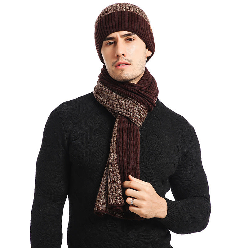 Men's knit hat, scarf and gloves winter set, view 11 - MRSLM