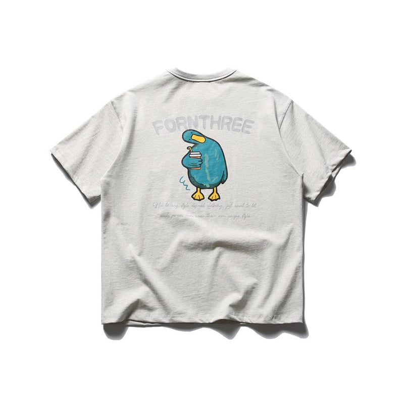 retro loose cotton T-shirt, view 7 - MRSLM