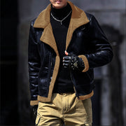 men's thickened fleece-lined suede fabric jacket, view 2 - MRSLM