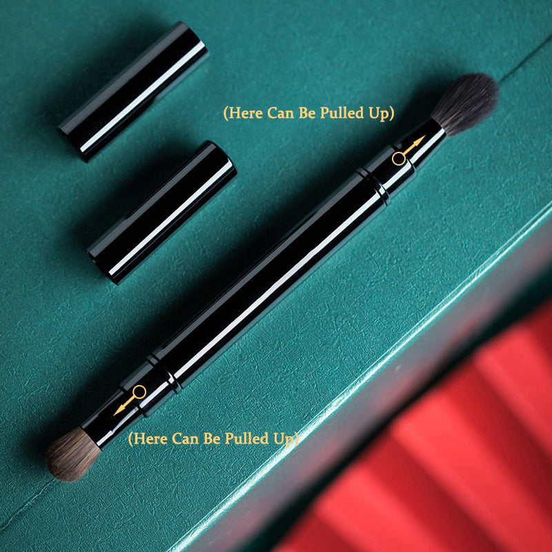 double-ended portable makeup brush, view 4 - MRSLM