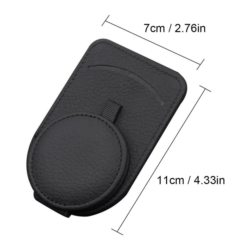 Leather car sun visor sunglasses holder, view 11 - MRSLM