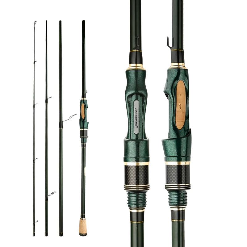 portable carbon travel fishing rod, view 2 - MRSLM