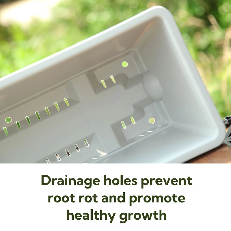 plastic vegetable planter with drain holes, view 8 - MRSLM