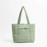 quilted puffy cotton tote bag, view 6 - MRSLM