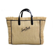 embroidered straw tote, view 7 - MRSLM