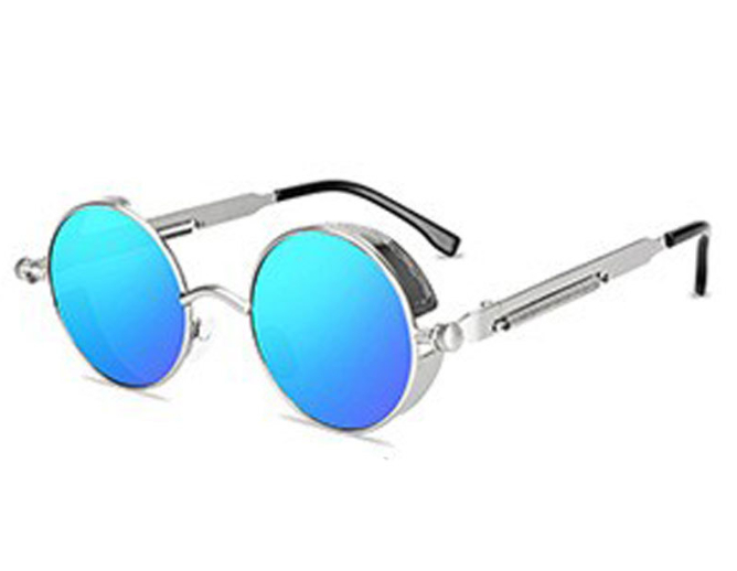 Round Frame Polarized Lens Retro Fashion Sunglasses Classic Punk Sunglasses