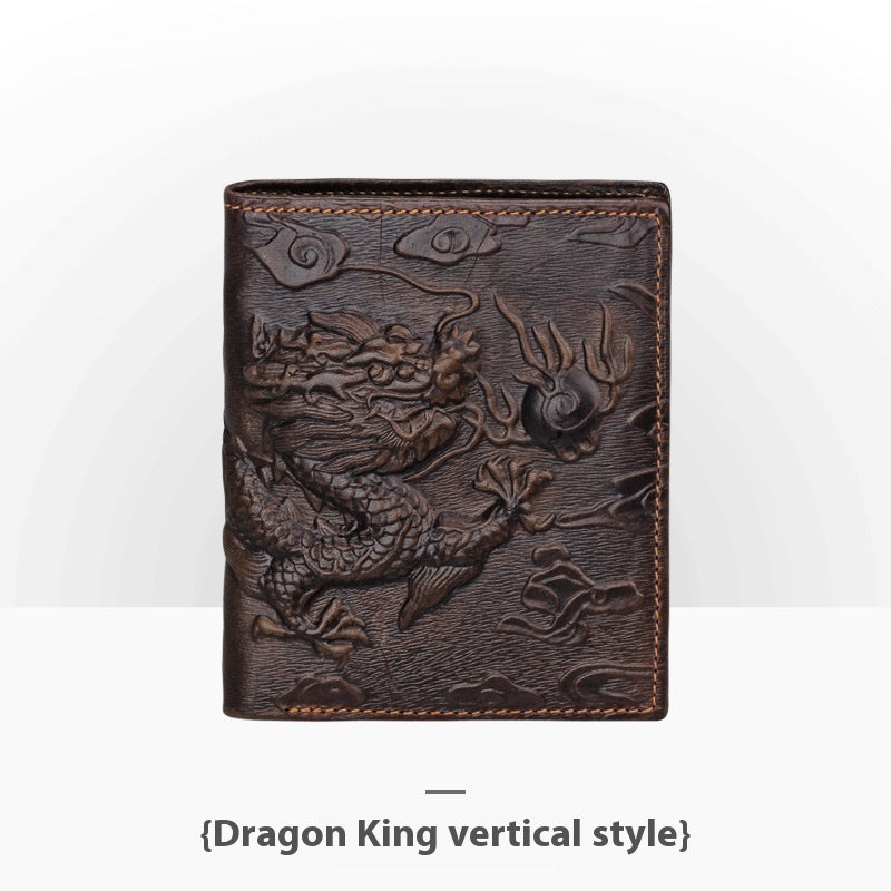 embossed leather wallet, view 7 - MRSLM